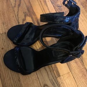 Black Sequin Heels